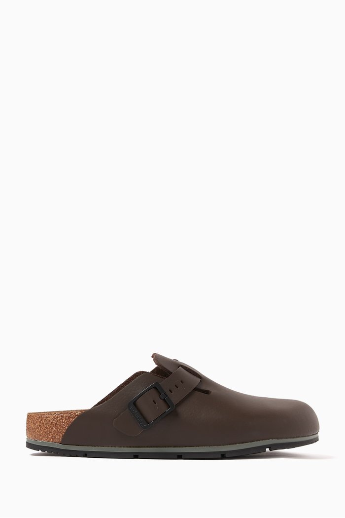 

Boston Clog Sandals in Leather, Brown