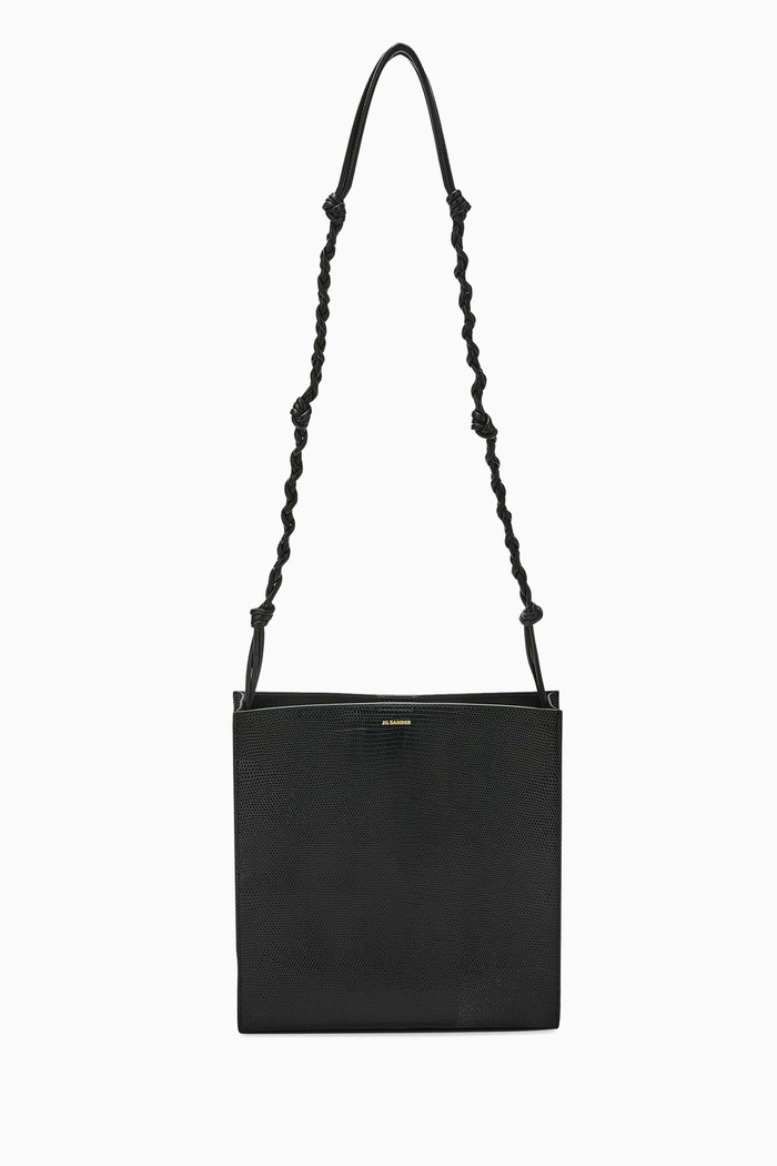 

Medium Tangle Bag in Leather, Black