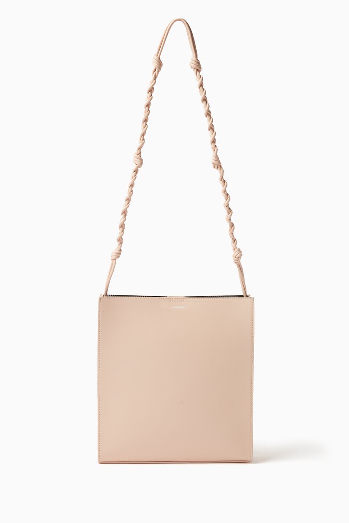 Medium Tangle Bag in Leather, Pink
