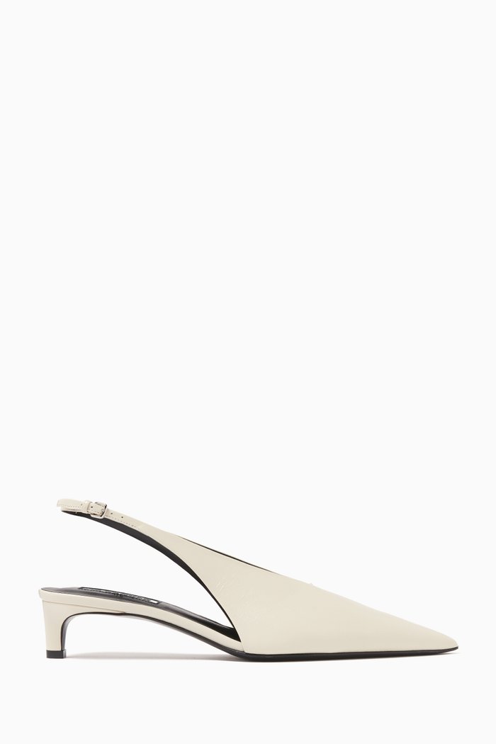 

Slingback Pumps in Leather, Black