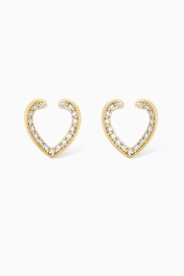 

Aloria Mini Icons Diamond Earrings in 18kt Yellow Gold