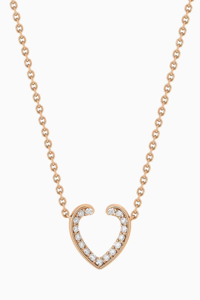 

Aloria Mini Icons Diamond Pendant Necklace in 18kt Rose Gold