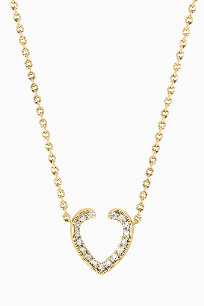 Aloria Mini Icons Diamond Pendant Necklace in 18kt Yellow Gold