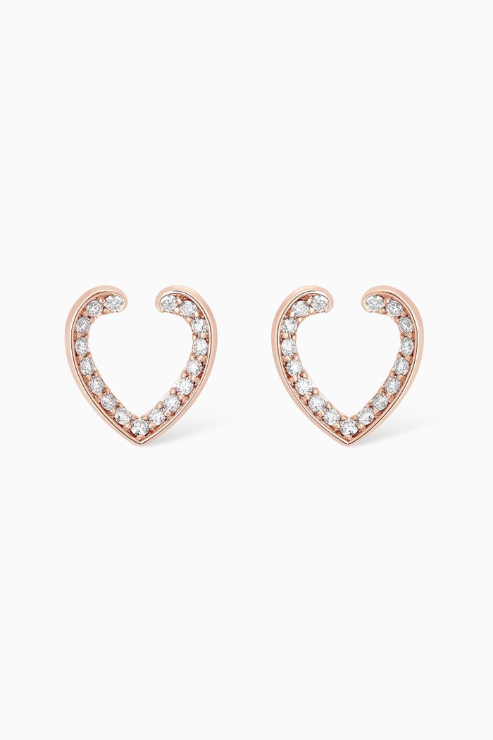

Aloria Mini Icons Diamond Earrings in 18kt Rose Gold
