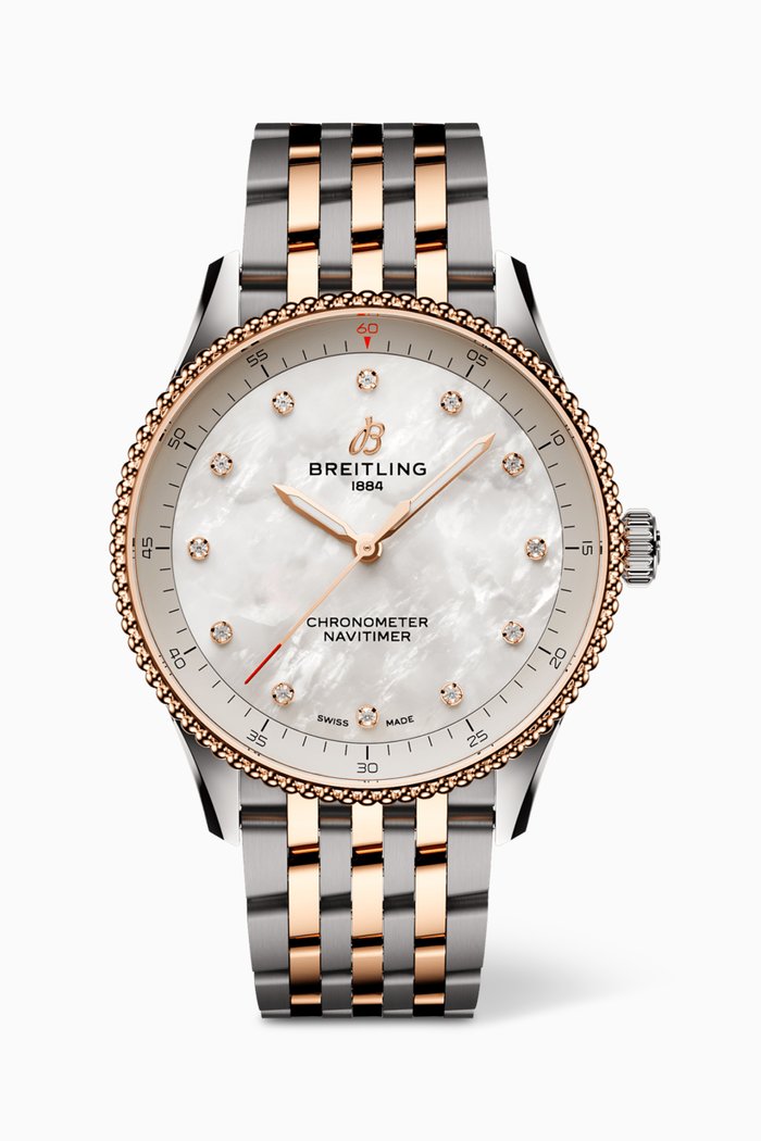 

Navitimer SuperQuartz™ Diamond & 18kt Red Gold Watch, 32mm, Neutral