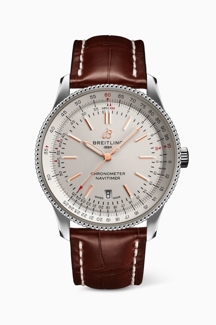 

Navitimer Automatic 18kt Red Gold Watch, 41mm, Grey