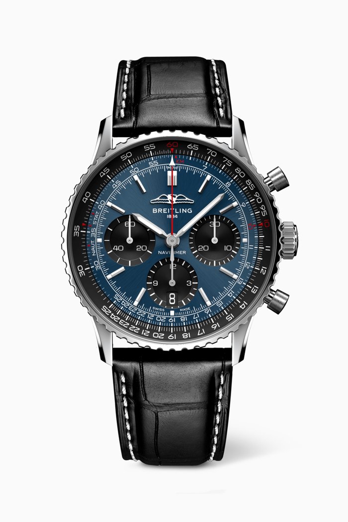 

Navitimer B01 Chronograph Watch, 41, Blue