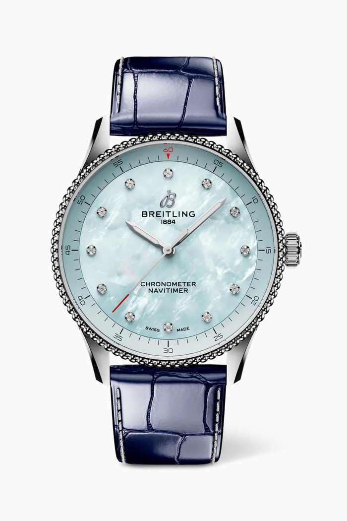 

Navitimer SuperQuartz™ Diamond Watch, 32mm, Blue