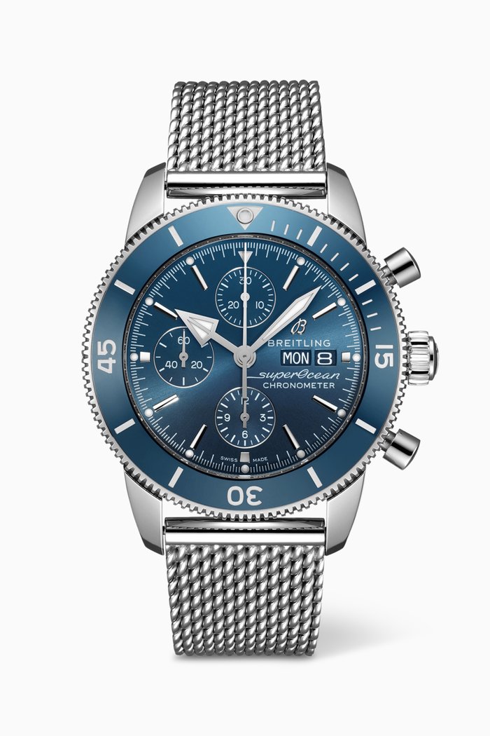 

Superocean Heritage Chronograph Watch, 44mm, Blue