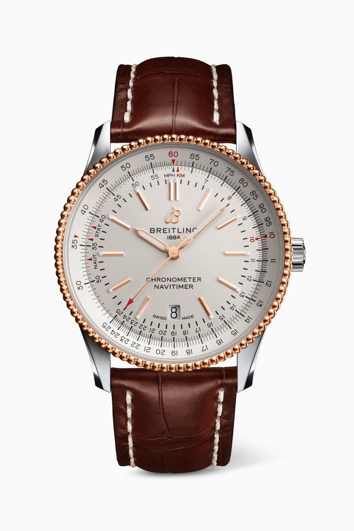 

Navitimer Automatic 18kt Red Gold Watch, 41mm, Brown