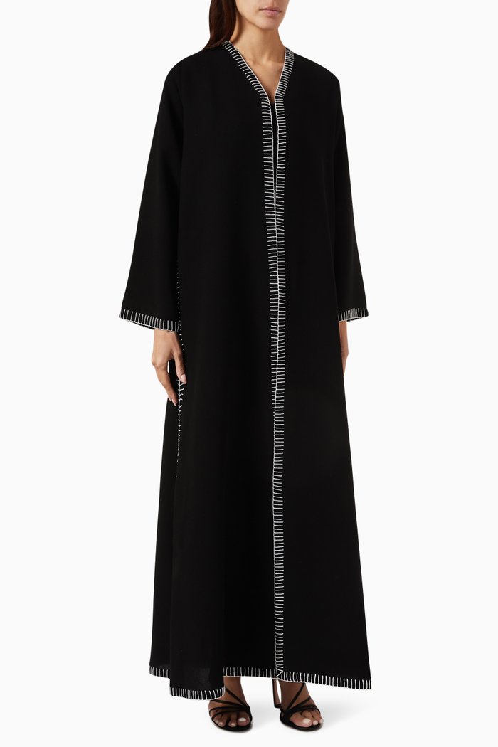 

Stitch-trim Abaya, Multicolour