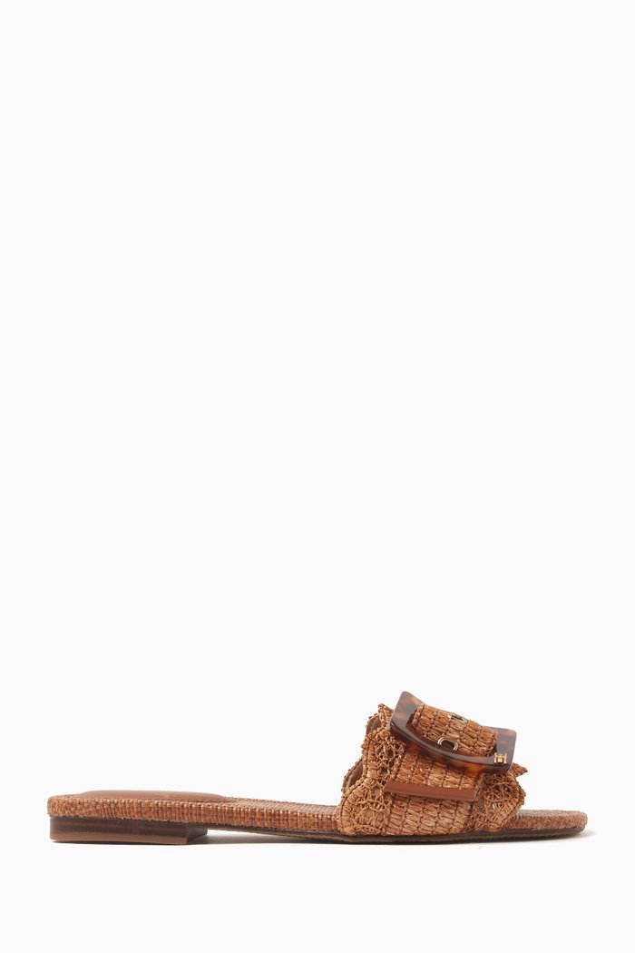 

Bambi Slides in Raffia, Brown