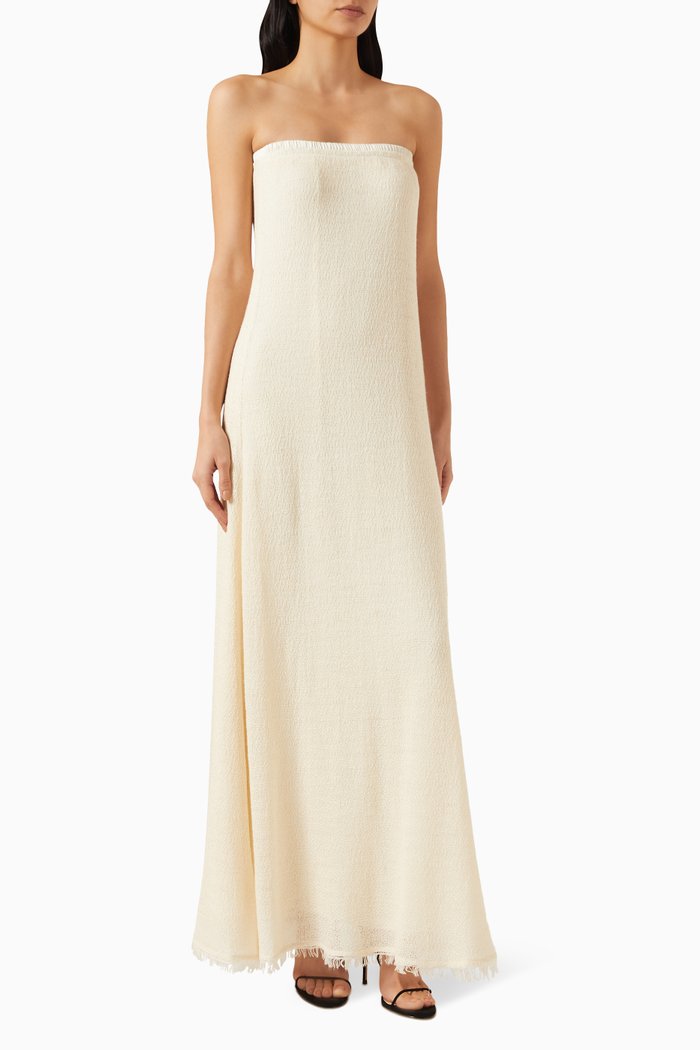 

Rumi Strapless Maxi Dress in Viscose-blend, Neutral