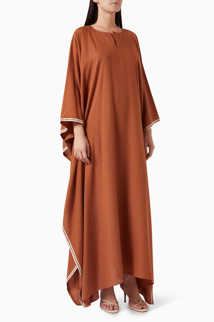 

Nina Kaftan in Rayon-linen, Brown