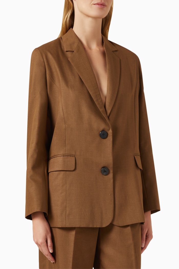 

Elo Signature Blazer in Rayon-linen, Brown