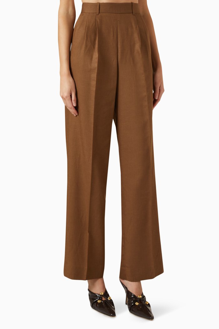 

Elo Signature Pants in Rayon-linen, Brown