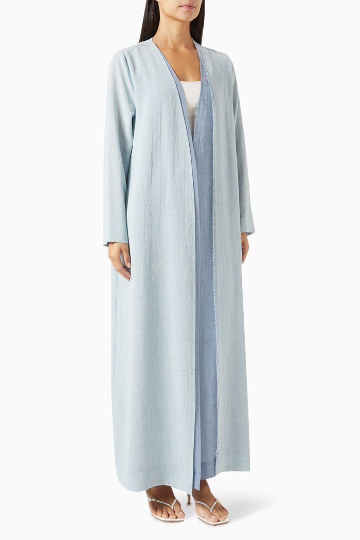

Shurooq Long Jacket in Rayon-blend, Blue