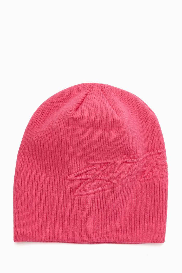 

Logo-embossed Skullcap Beanie in Acrylic-knit, Pink