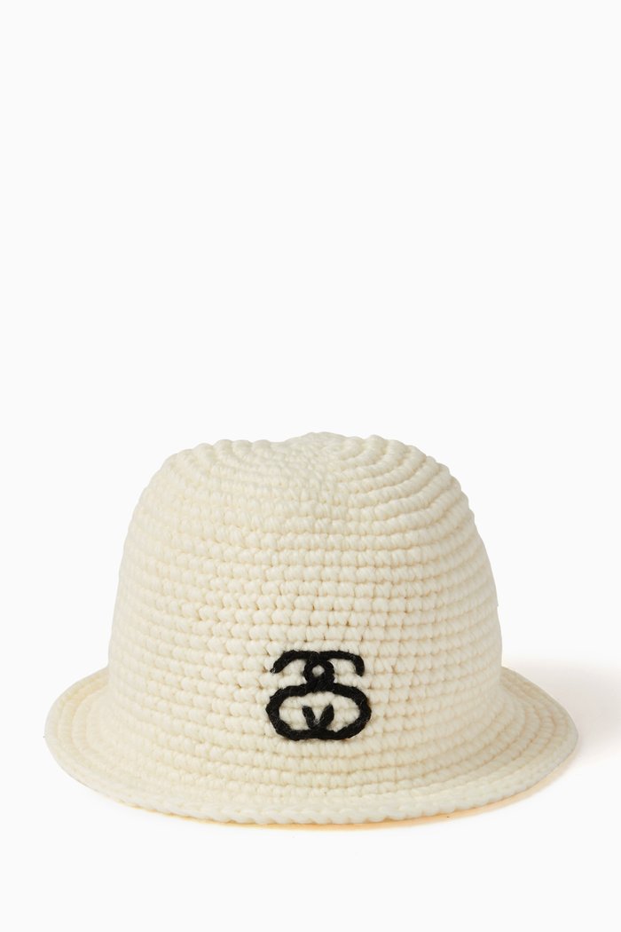 

SS Link Knit Bucket Hat in Acrylic, Neutral