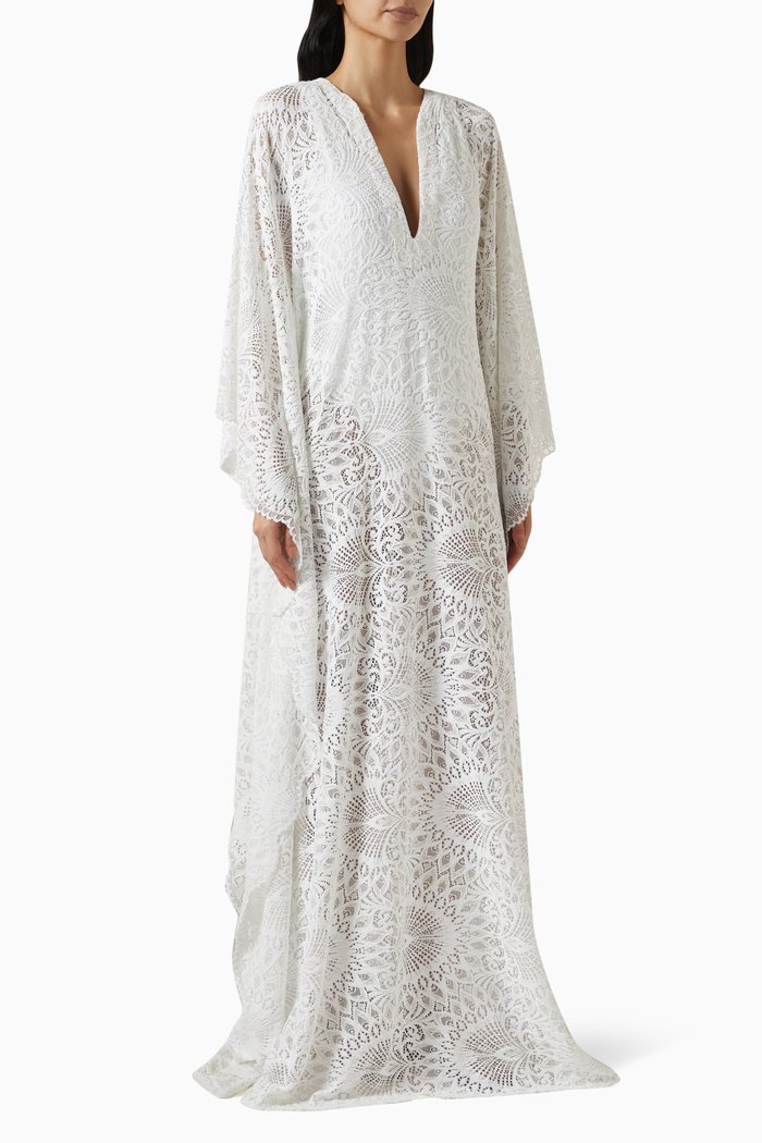 

Roxanne Kaftan in Lace, White