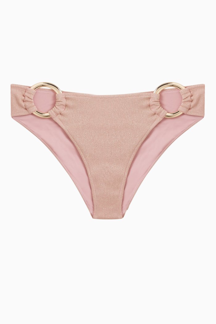 

Tanga Ring Bikini Briefs in Polyamide, Pink