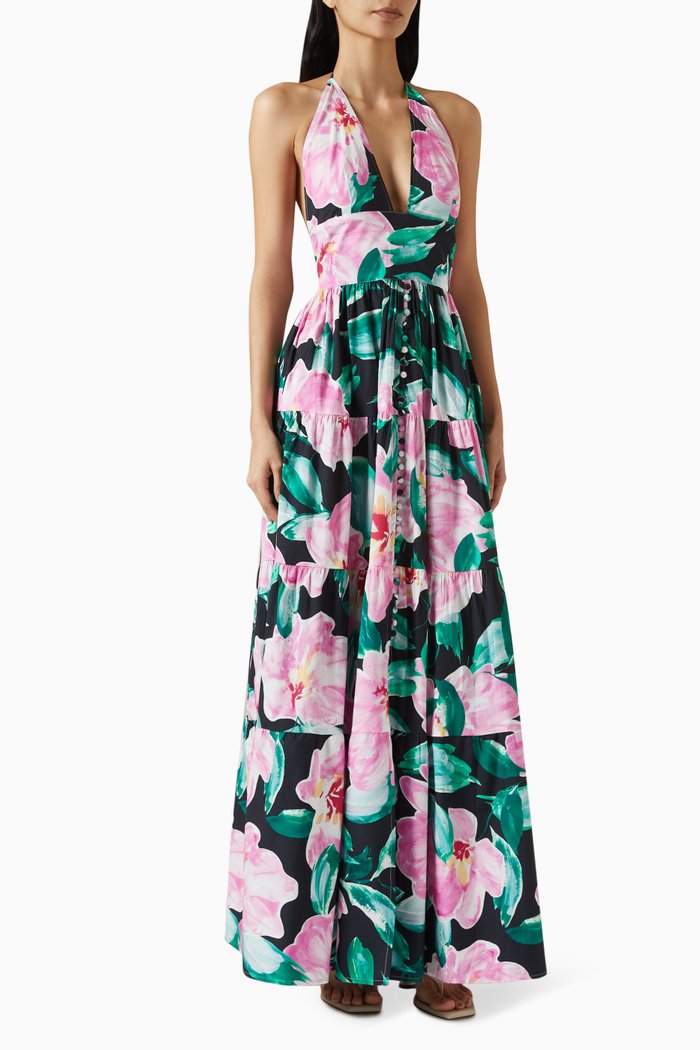 

Celeste Maxi Dress in Cotton, Multicolour
