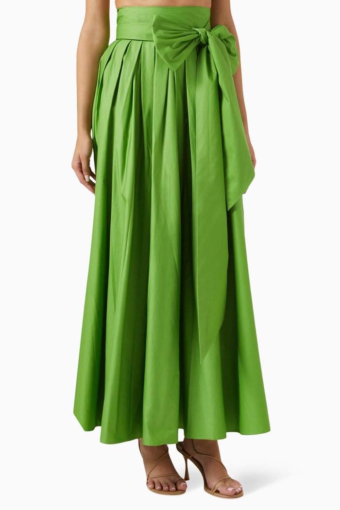 

Valerie Maxi Skirt in Cotton, Green
