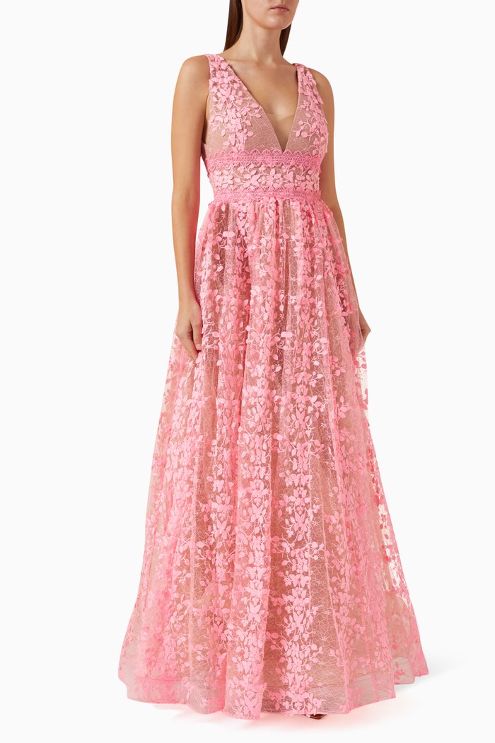 

Megan Sleeveless Gown, Pink