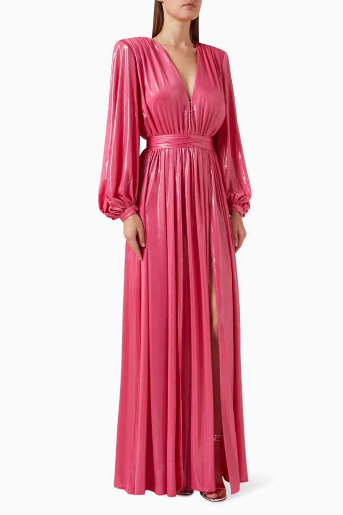 

Zoe Metallic Gown, Pink