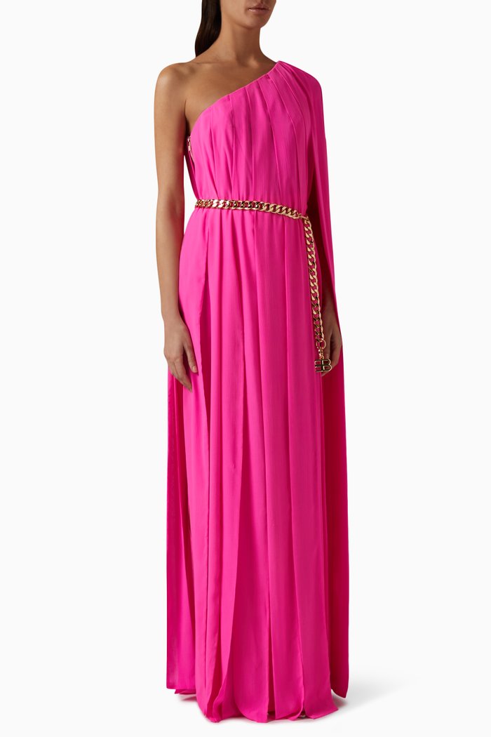 

Nia One-shoulder Gown, Pink