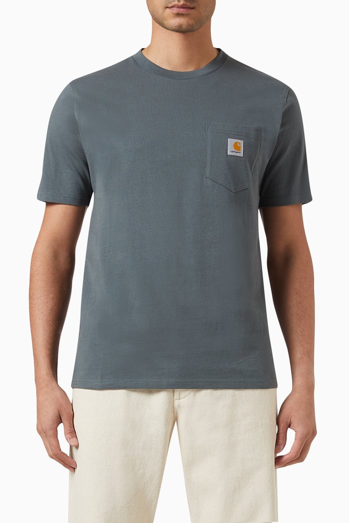 

Pocket T-shirt in Cotton-jersey, Grey