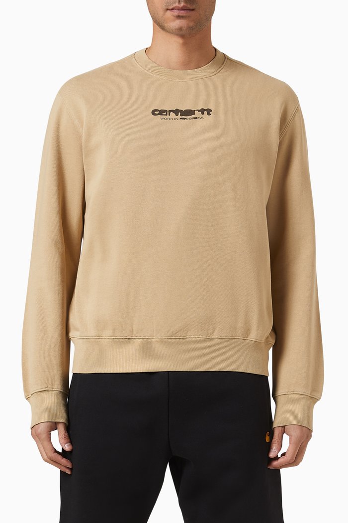 

Ink Bleed Sweatshirt in Cotton-fleece, Neutral