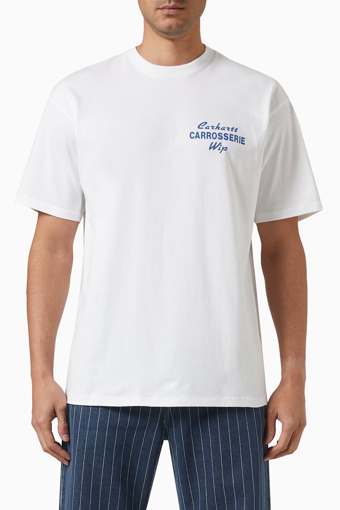 Mechanics Logo T-shirt in Organic Cotton Jersey, Grey