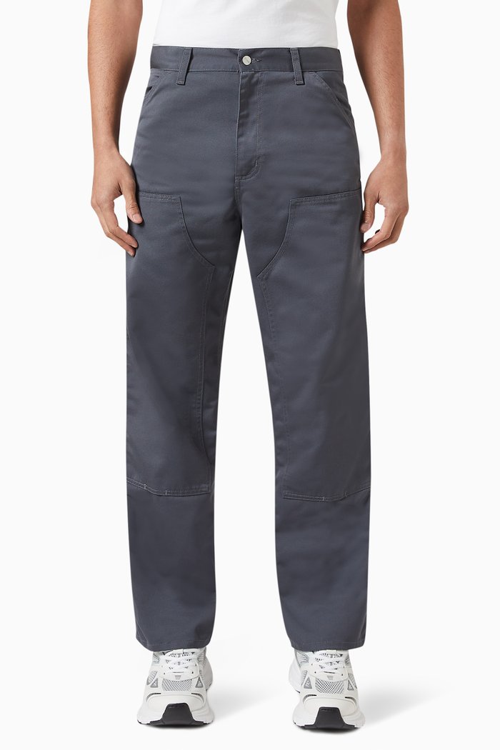 

Double-knee Pants Cotton-blend, Grey