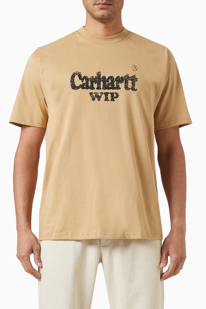 

Spree Halftone T-shirt in Organic Cotton-jersey, Brown