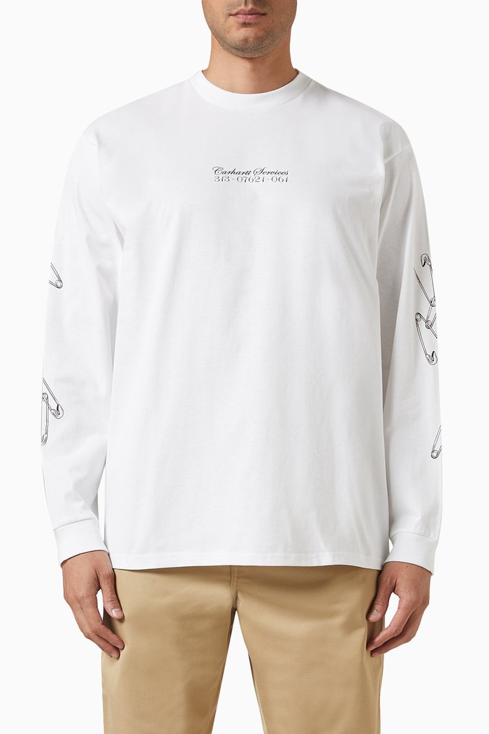 

Safety-pin T-shirt Organic Cotton-jersey, White