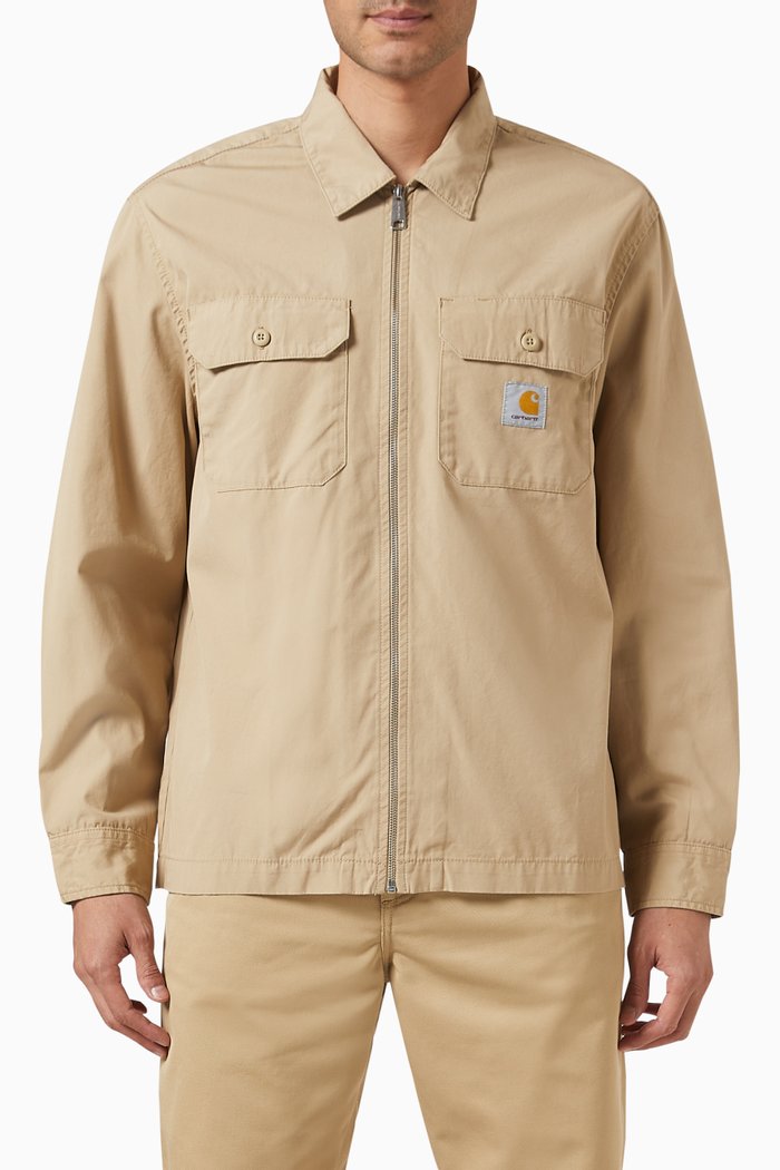 

Craft Zip Shirt in Cotton-twill, Neutral