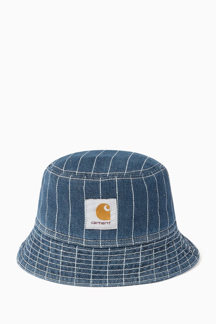 

Orlean Hickory Bucket Hat in Denim, Blue