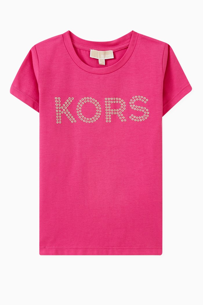 

Logo T-shirt in Stretch Cotton, Pink