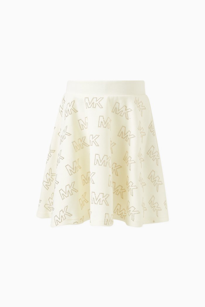 

All-over Logo Skirt in Jersey, Neutral