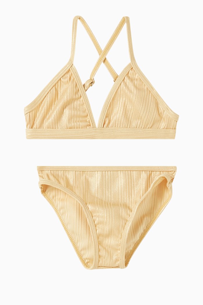 

Triangle Two-piece Bikini Set, Gold