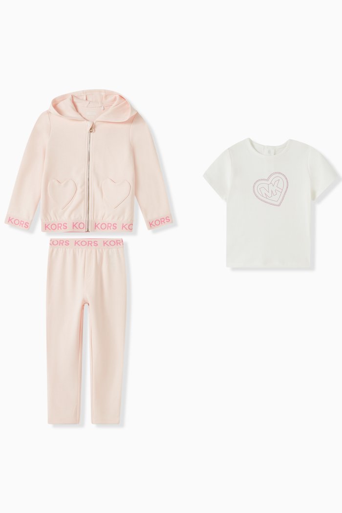 

Logo Tracksuit Set in Cotton, Pink
