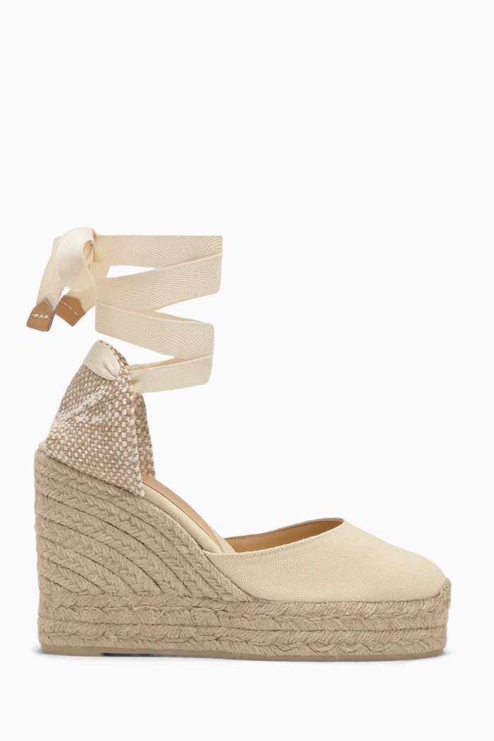 

Carina 70 Espadrille Wedges in Canvas, White