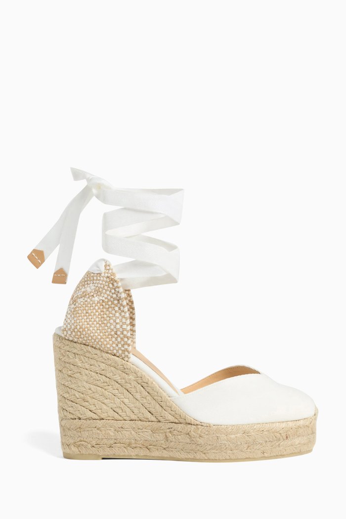 

Carina 70 Espadrille Wedges in Canvas, White