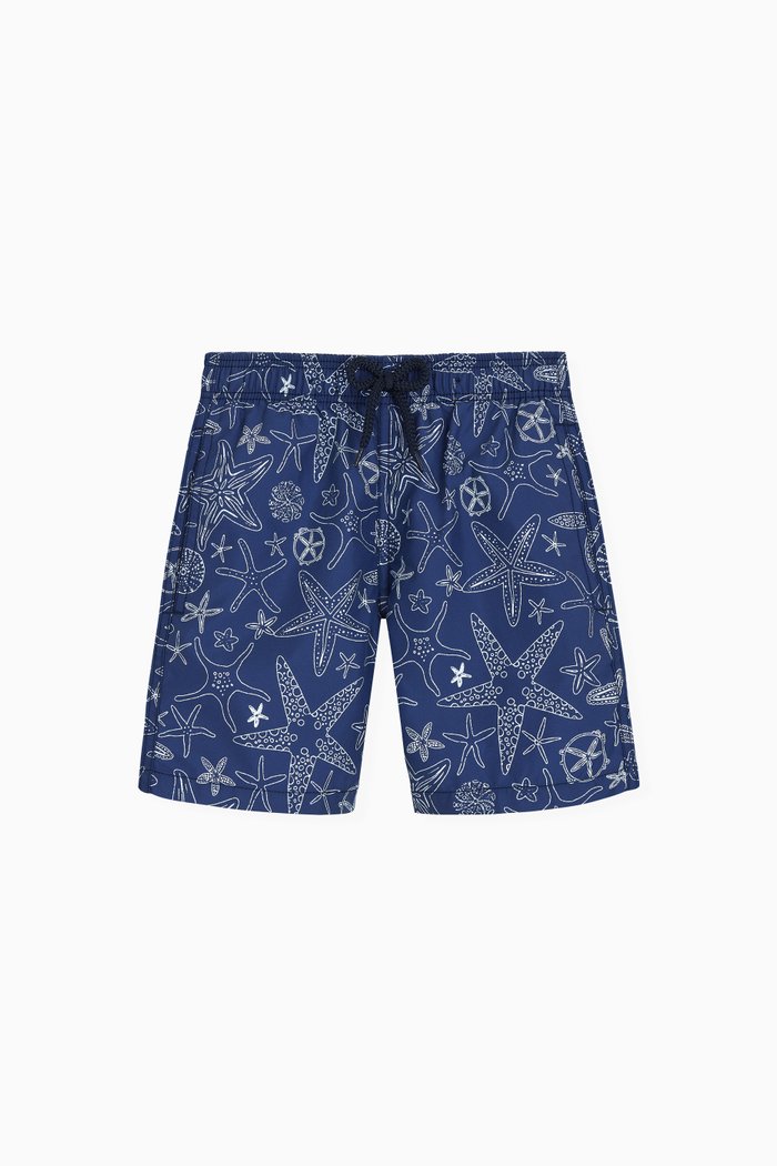 

Starlettes Bicolores Print Swim Shorts, Blue