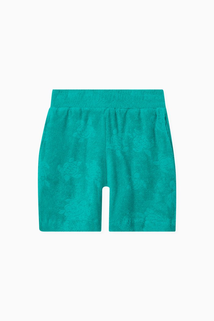 

Ronde des Tortues Bermuda Shorts in Terry, Green