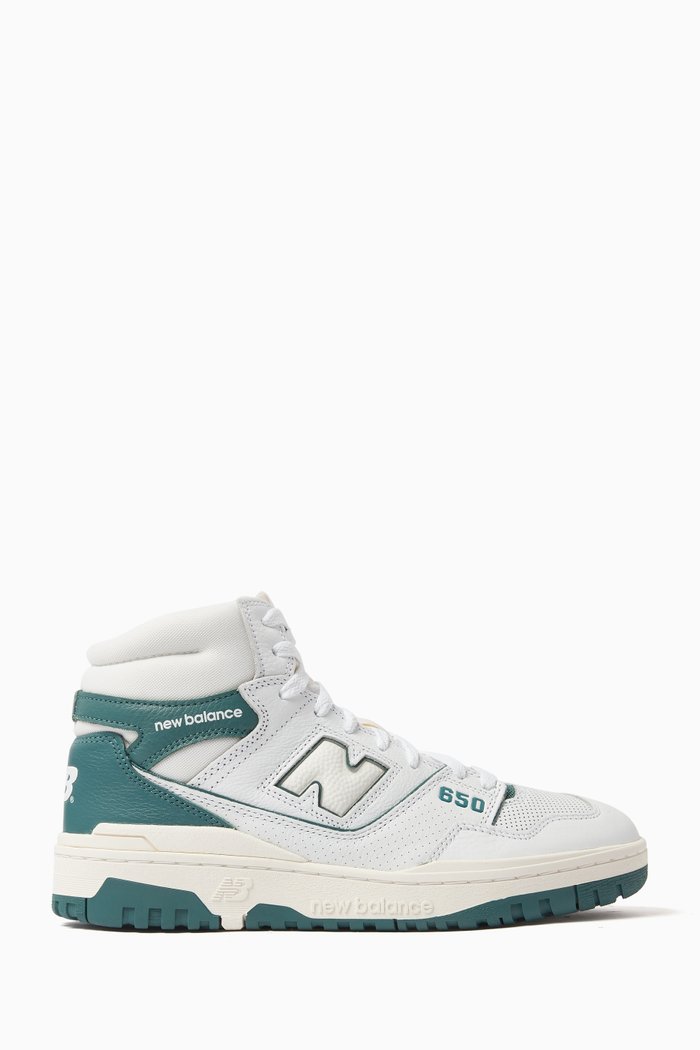 

BB650 High-top Sneakers in Leather, White