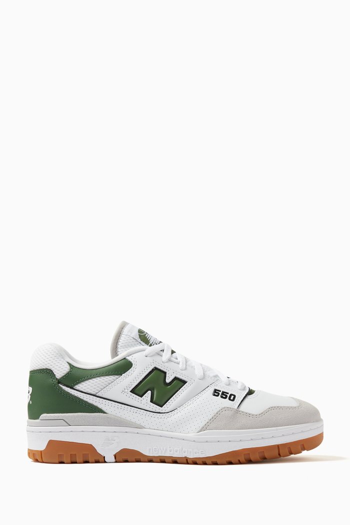 

BB550 Low-top Sneakers in Suede & Mesh, Green
