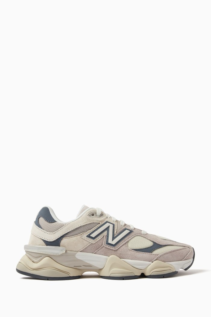 

9060 Low-top Sneakers in Leather & Mesh, Neutral