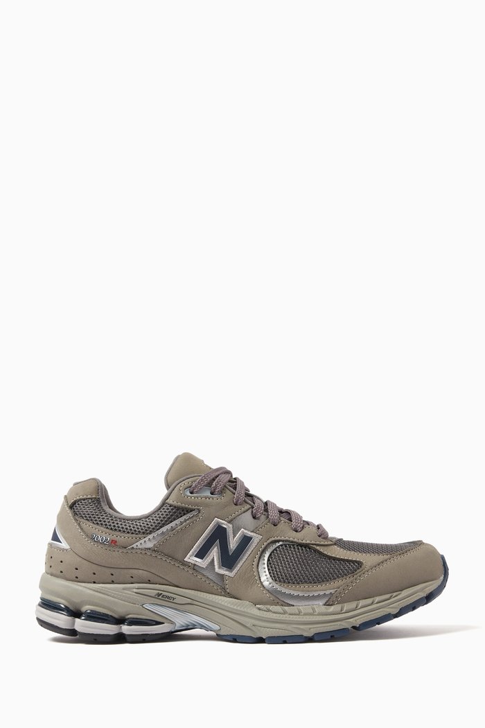 

2002R Low-top Sneakers in Suede & Mesh, Grey
